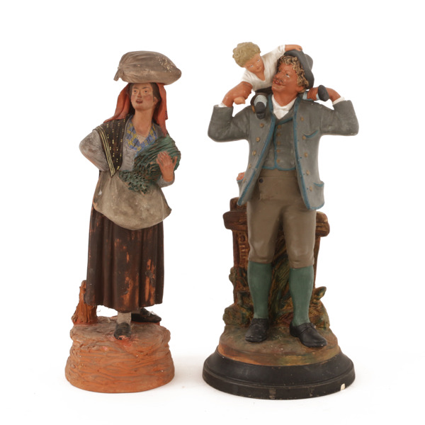 Figuriner, bl.a. Bernard Bloch, omkring år 1900