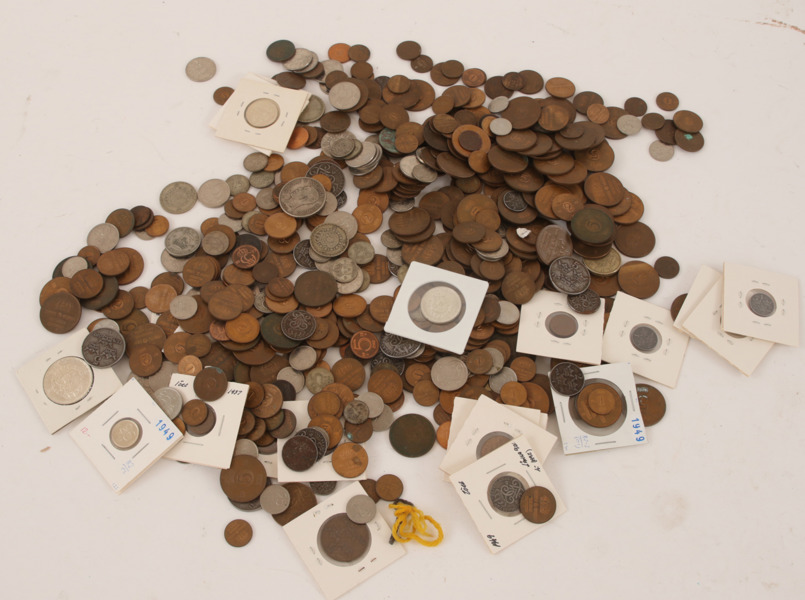 Parti mynt, bl.a. i silver