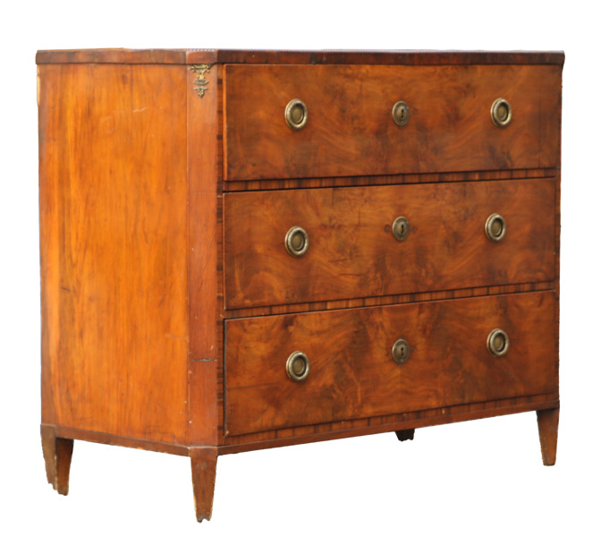 Byrå, gustaviansk stil, 1800-tal