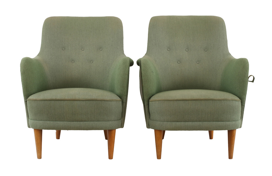 Fåtöljer ett par, "Samsas", Carl Malmsten