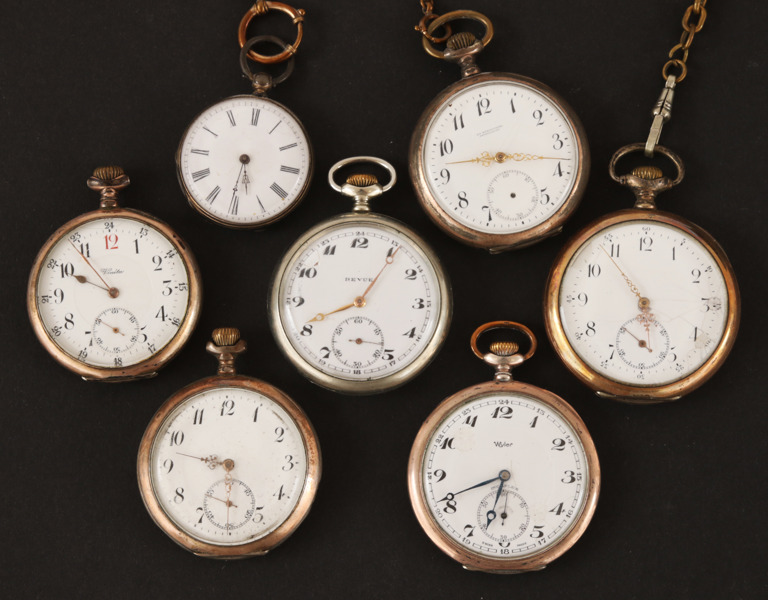 Fickur 7st, mestadels i silver