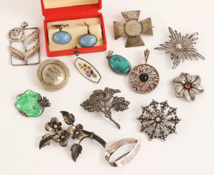 Silversmycken 15 delar