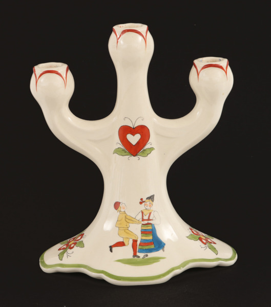 Kandelaber, "Daldansen", Rörstrand, tidigt 1900-tal