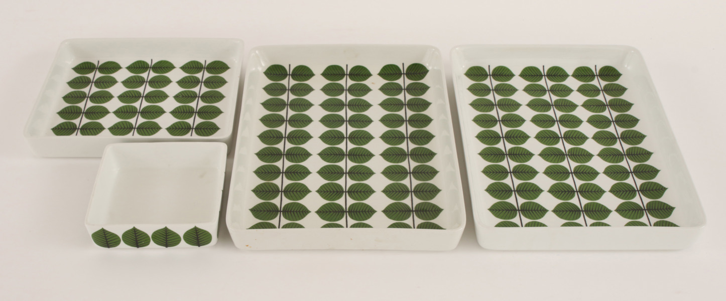 Uppläggningsfat 4st, "Berså", Stig Lindberg för Gustavsberg