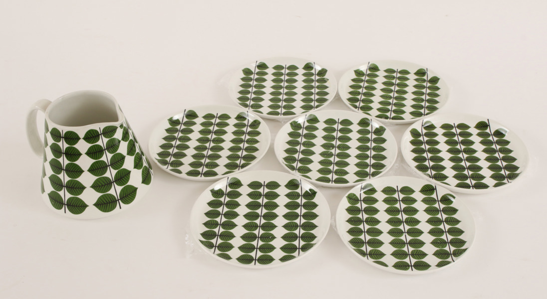 Servisdelar 8st, "Berså", Stig Lindberg för Gustavsberg