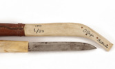 Kniv med slida, O.Poijo, Gällivare, daterad 1945