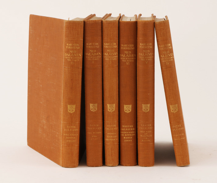 Inbundna häften, 6 band, "Från källorna till havet", Karl Erik Forsslund