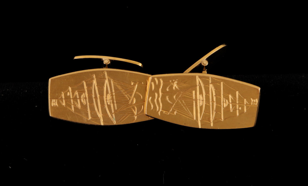 Manschettknappar ett par, 18k, Boliden Guld