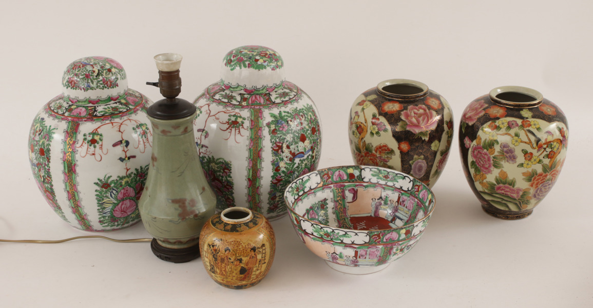 Orientaliskt porslin 7 delar