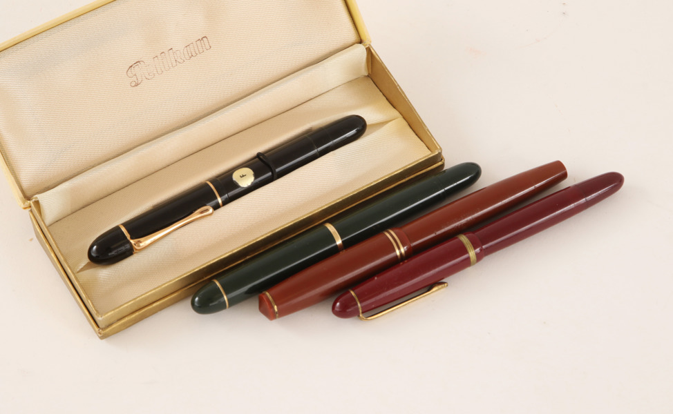 Reservoarpennor 4st, bl.a. Pelikan, Parker