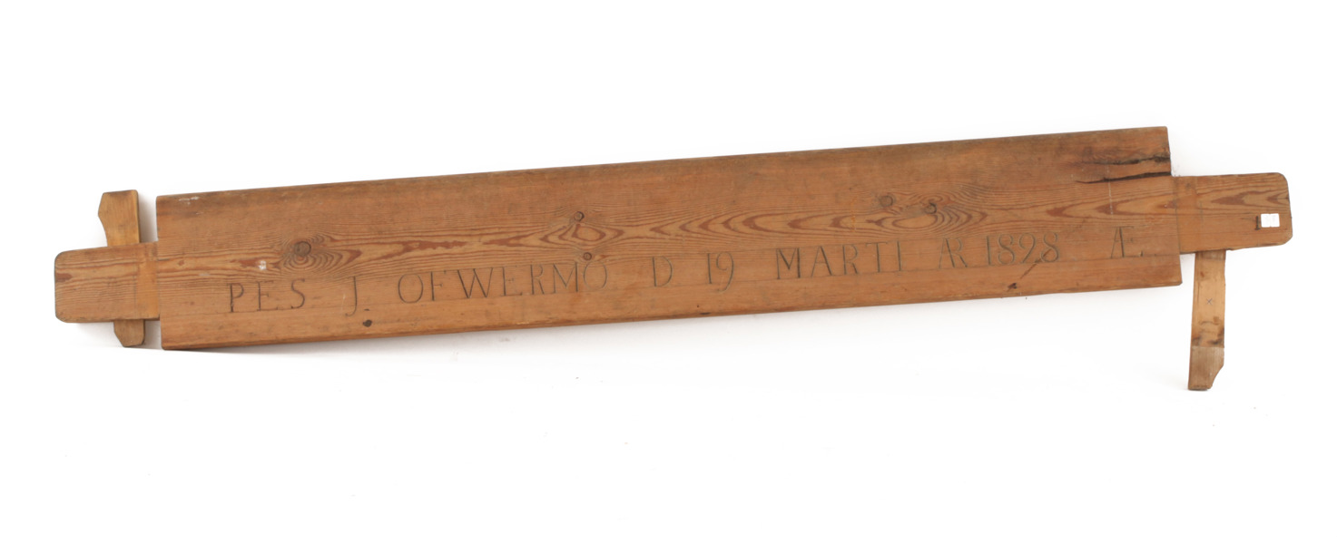 Bockbordsbom, allmoge, daterad 1828