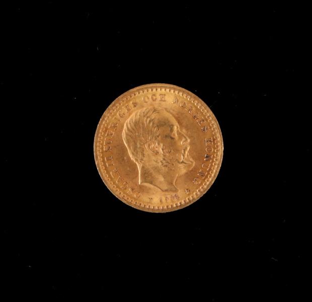 Guldmynt, 5 kronor, Oscar II, 1901