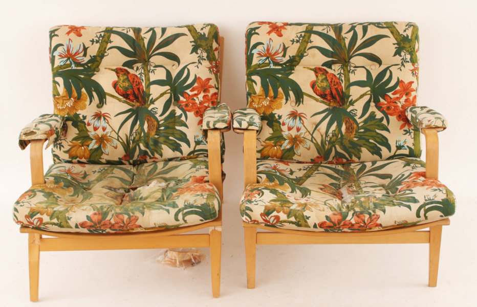 Fåtöljer ett par, "Ingrid", Bruno Mathsson för DUX