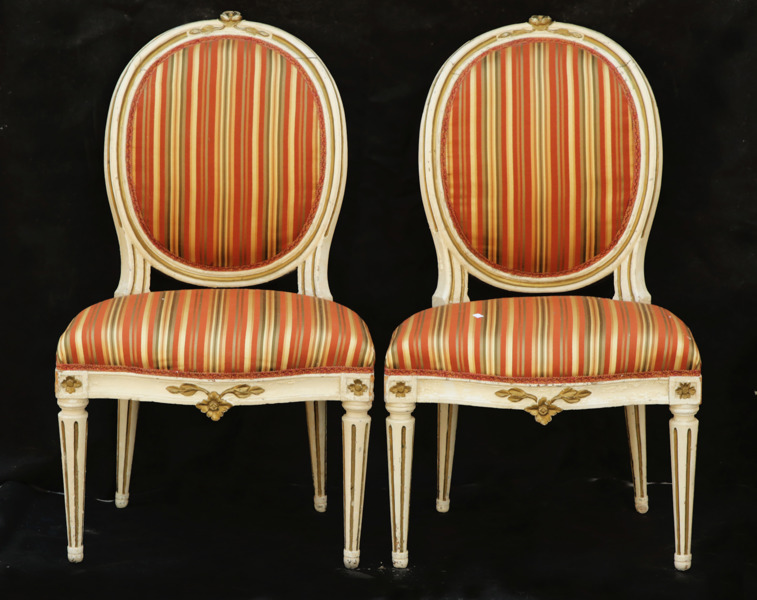 Stolar ett par, gustavianska, 1700-talets slut