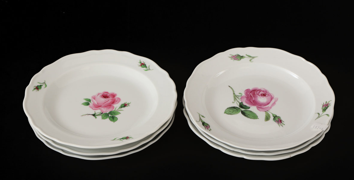 Förrättstallrikar 6st, Meissen, Tyskland, 1900-talets första hälft