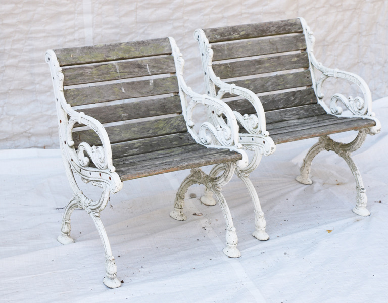 Trädgårdsfåtöljer ett par, Byarums Bruk