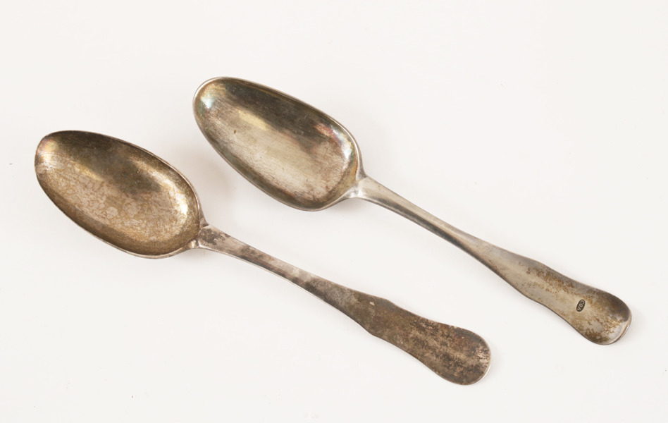 Matskedar 2st, silver, 17/1800-tal