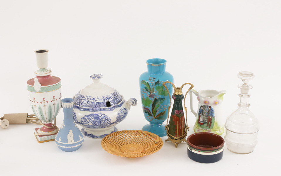 Glas och keramik 9 delar