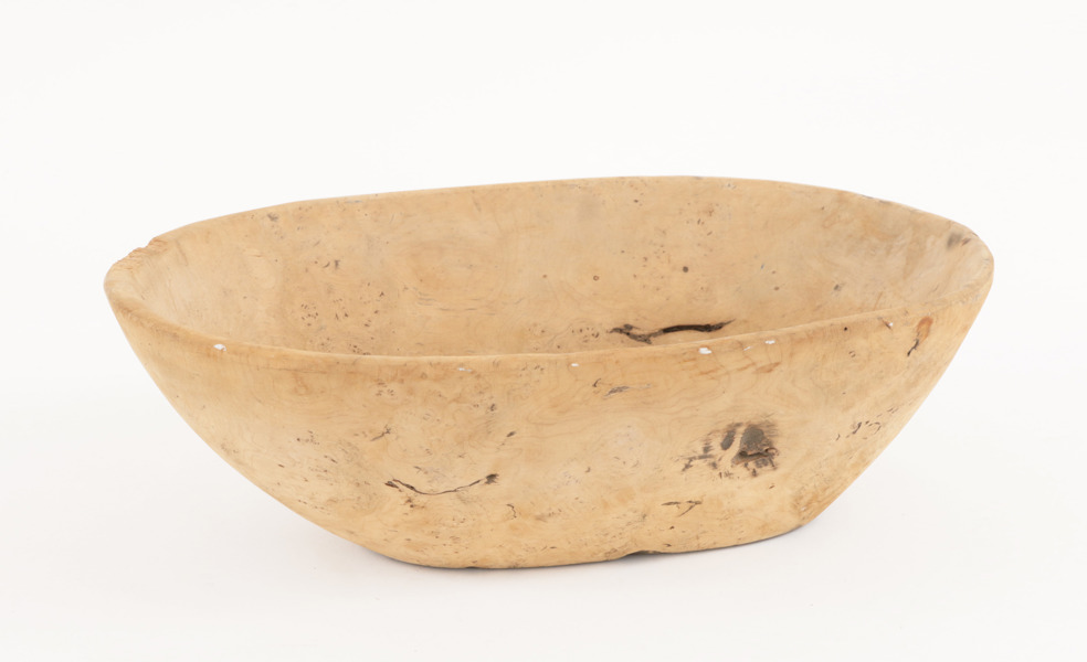 Knotskål, allmoge, daterad 1845