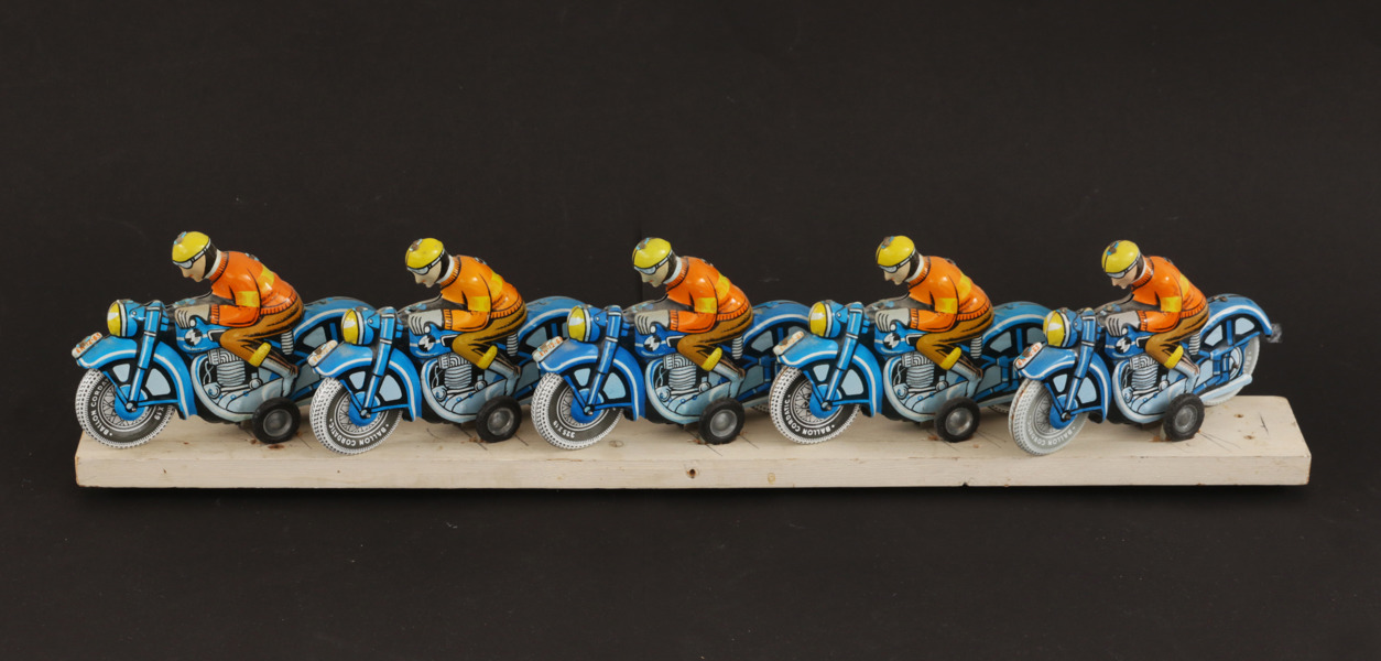 Leksaksmotorcyklar 5st, Tyskland, 1900-talets andra hälft