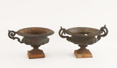 Trädgårdsurnor ett par, 1900-tal
