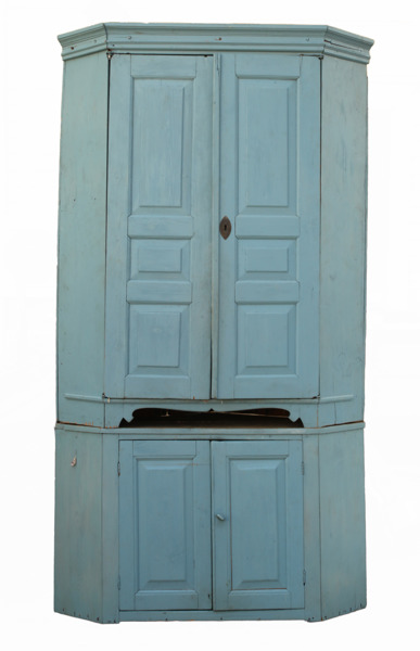 Golvhörnskåp, allmoge, 1800-tal