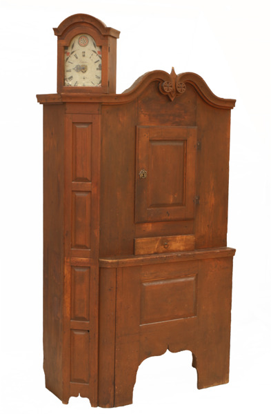 Klockskåp, allmoge, 1800-tal