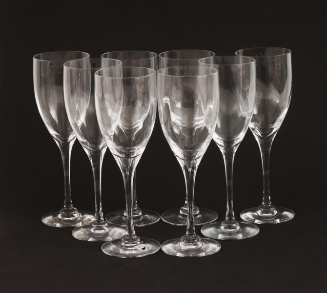 Vitvinsglas 8st, "Optica", Orrefors