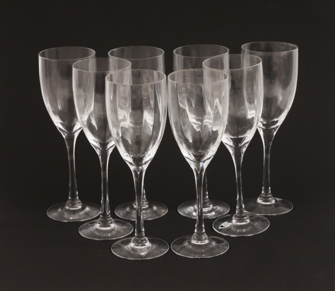 Rödvinsglas 8st, "Optica", Orrefors