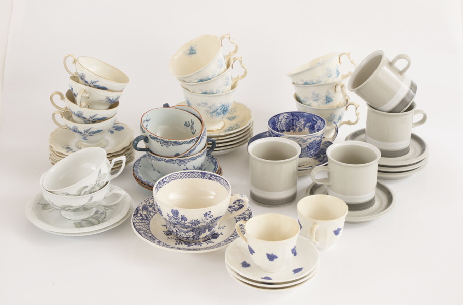Parti te- och kaffeservisdelar