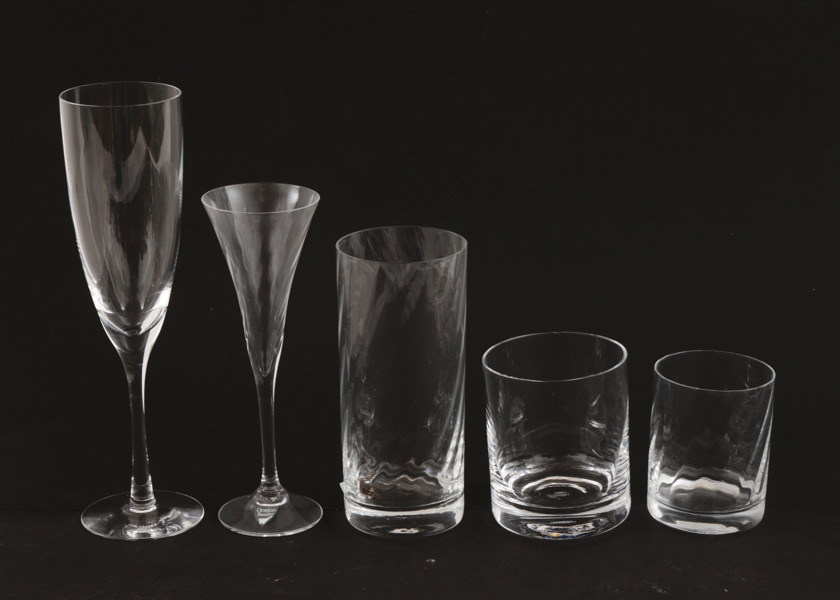 Parti glas, Orrefors samt Kosta