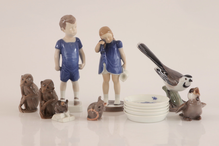 Porslin 13 delar, Royal Copenhagen samt Bing & Gröndahl, Danmark