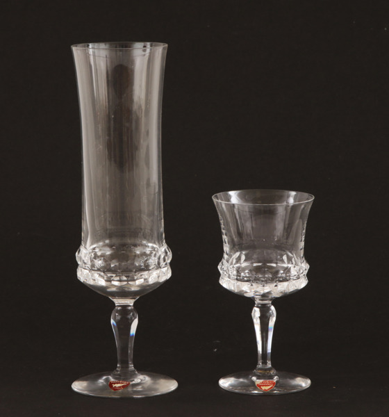 Glasservisdelar, "Silvia", Ingeborg Lundin för Orrefors