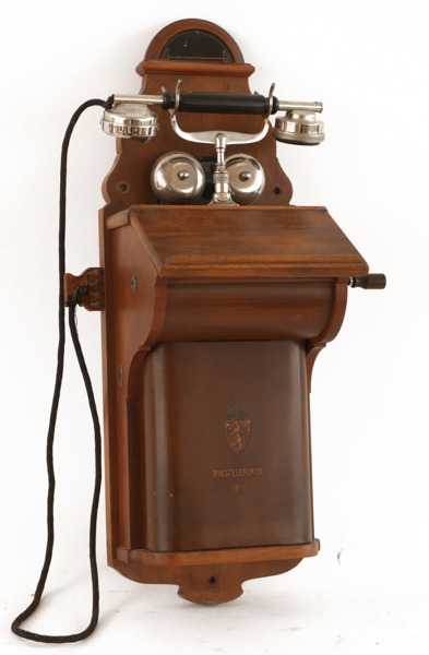 Väggtelefon, Rikstelefon, daterad 1918