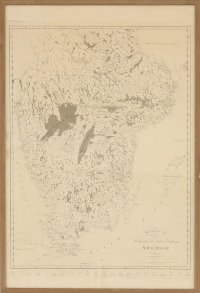 Karta, "Geognostisk karta öfver Södra och Mellersta delarna av Swerige", 1800-tal