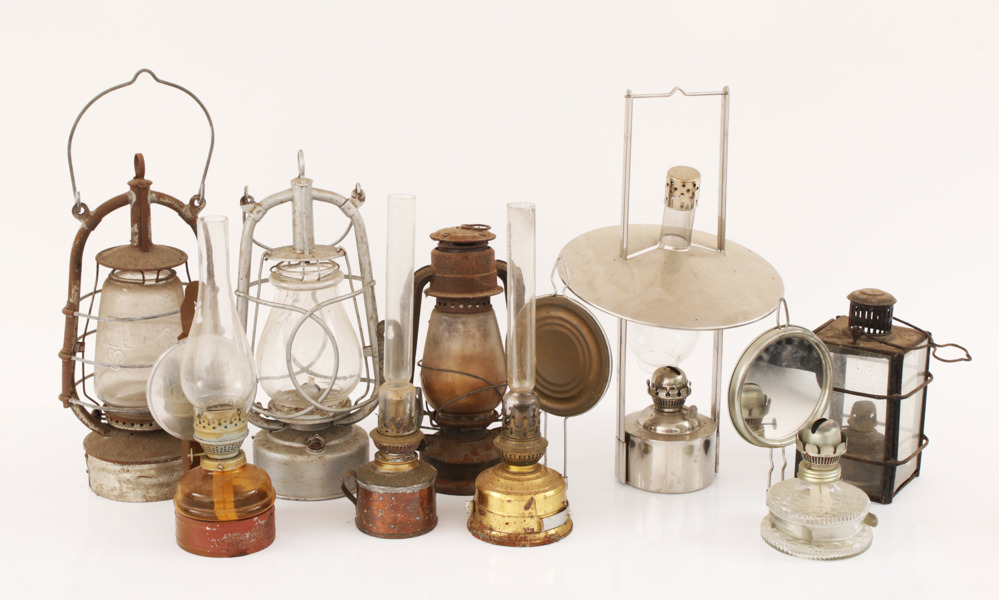 Belysning 9 delar, bl.a. 18/1900-tal