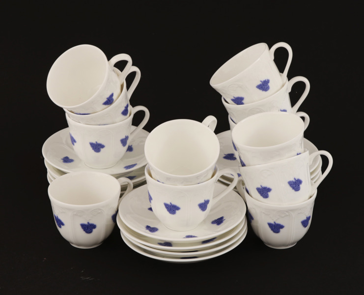 Kaffeservisdelar, "Blå blom", Gustavsberg/Rörstrand