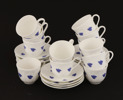 Kaffeservisdelar, "Blå blom", Gustavsberg/Rörstrand