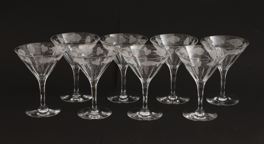 Champagneskålar 8st, 1900-talets första hälft