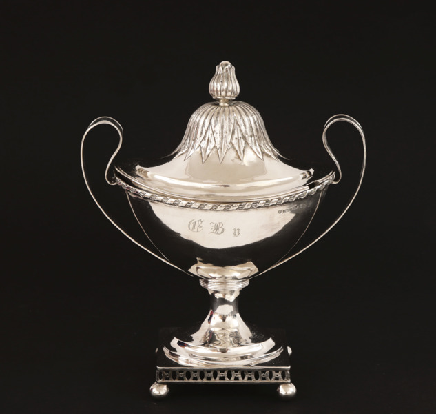 Strösockerskål i silver, sengustaviansk, 1811