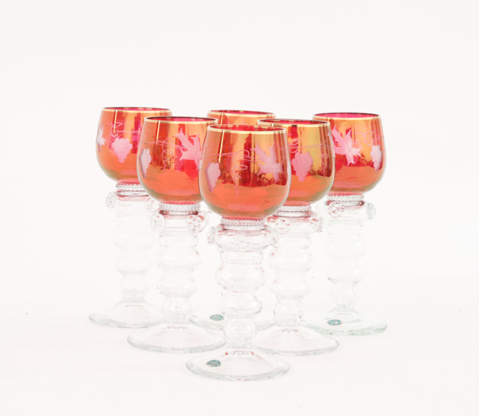 Vinglas 6st, remmarmodell, Samuelssons glas i Kosta