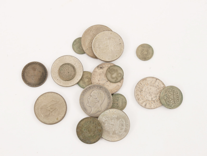 Parti svenska silvermynt