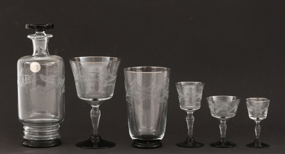 Glasservis, A.Pettersson, Kosta, 1900-talets första hälft