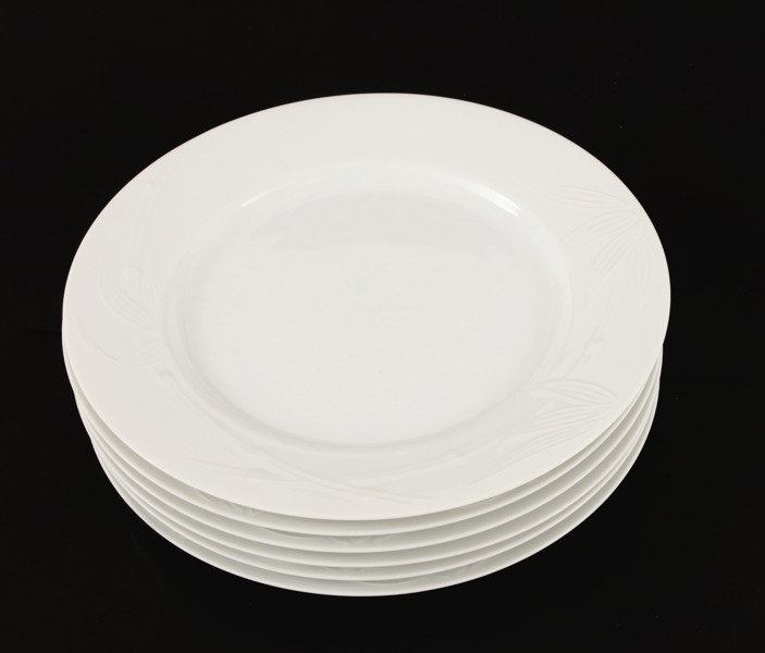 Kuverttallrikar 6st, "Bamboo White", Gustavsberg