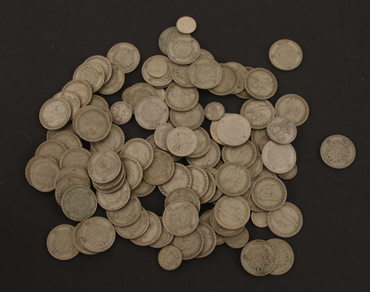 Parti svenska silvermynt