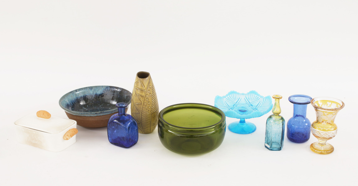 Glas och keramik 9 delar