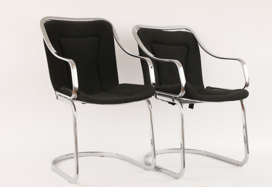 Karmstolar ett par, "CiDue", Willi Rizzo, Italien