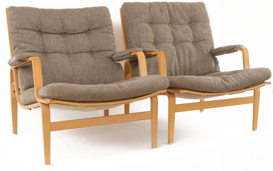 Fåtöljer ett par, "Ingrid", Bruno Mathsson för DUX