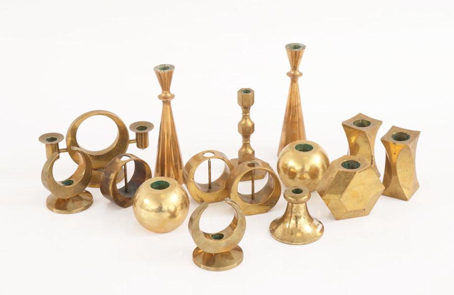 Ljusstakar i mässing 15st