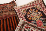 Handknuten textil 5 delar, bl.a. Iran